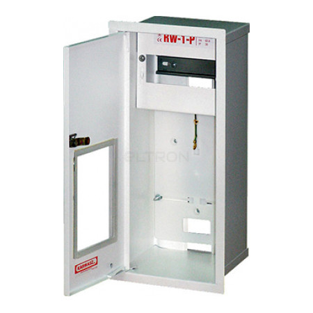 Шкаф распределительный KARWASZ e.mbox.RW-1-P металлический встраиваемый под 1-фазный счетчик 6 модулей фото