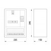 Шкаф E.NEXT e.mbox.stand.n.f1.10.z металлический под 1-фазный счетчик 10 модулей навесной с замком изображение 2 (габаритные размеры)