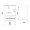 Шкаф E.NEXT e.mbox.stand.w.f1.10.z металлический под 1-фазный счетчик 10 модулей встраиваемый с замком изображение 2 (габаритные размеры)