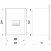 Шкаф E.NEXT e.mbox.stand.w.06.z металлический под 6 модулей встраиваемый с замком изображение 3 (габаритные размеры)