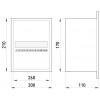 Шкаф E.NEXT e.mbox.stand.w.12.z металлический под 12 модулей встраиваемый с замком изображение 3 (габаритные размеры)