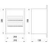 Шкаф E.NEXT e.mbox.stand.w.24.z металлический под 24 модуля встраиваемый с замком изображение 3 (габаритные размеры)
