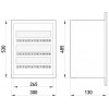 Шкаф E.NEXT e.mbox.stand.w.36.z металлический под 36 модулей встраиваемый с замком изображение 3 (габаритные размеры)