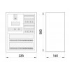 Шкаф E.NEXT e.mbox.stand.n.f3.36.z металлический под 3-фазный счетчик 36 модулей навесной с замком изображение 2 (габаритные размеры)