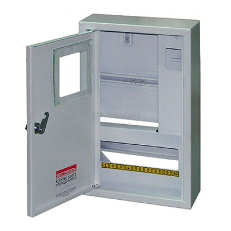 Шкаф E.NEXT e.mbox.stand.n.f1.10.z.e металлический под 1-фазный электронный счетчик 10 модулей навесной с замком (s0100065) фото