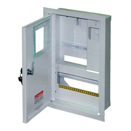 Шкаф E.NEXT e.mbox.stand.w.f1.10.z.e металлический под 1-фазный электронный счетчик 10 модулей встраиваемый с замком (s0100066) фото
