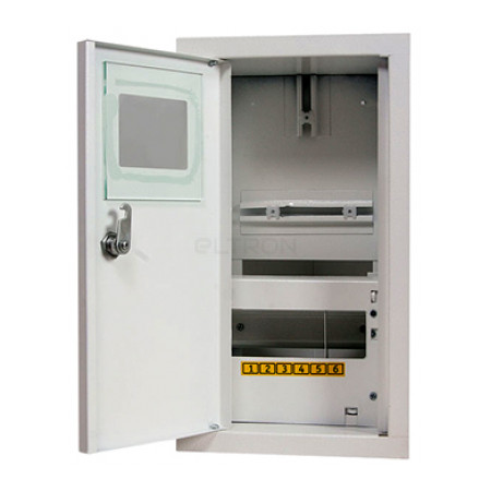Шкаф E.NEXT e.mbox.stand.n.f1.06.z металлический под 1-фазный счетчик 6 модулей навесной с замком (s0100121) фото