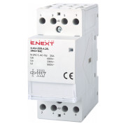 Модульний контактор E.NEXT e.mc.220.4.25.3NO+1NC 4p 25А 3НВ+1НЗ 220 В міні-фото