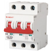 Модульний автоматичний вимикач E.NEXT e.industrial.mcb.100.3.C6 3p 6А C 10кА міні-фото