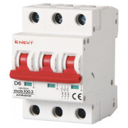 Модульний автоматичний вимикач E.NEXT e.industrial.mcb.100.3.D.6 3p 6А D 10кА міні-фото