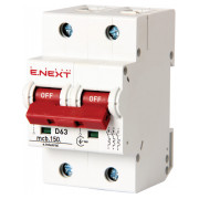 Модульний автоматичний вимикач E.NEXT e.industrial.mcb.150.2.D63 2p 63А D 15кА міні-фото