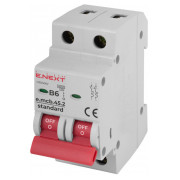 Модульний автоматичний вимикач E.NEXT e.mcb.stand.45.2.B6 2p 6А B 4.5кА міні-фото