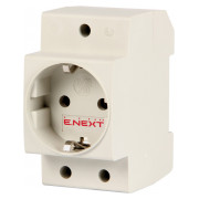 Розетка E.NEXT e.socket.pro.din.tms на DIN-рейку 230В L+N+PE міні-фото