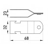 Затискач профіля монтажного E.NEXT e.industrial.strut.clamp.3/4″ для труб 3/4″ зображення 2 (габаритні розміри)