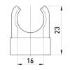 U-подібна кліпса E.NEXT e.pipe.u.clip.stand.16 для труб d16мм зображення 2 (габаритні розміри)