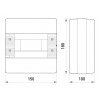 Корпус пластиковый E.NEXT e.plbox.stand.n.05 5-модульный навесной IP40 изображение 2 (габаритные размеры)