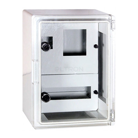 Шкаф ударопрочный из АБС-пластика E.NEXT e.plbox.250.330.130.1f.2m.tr 250x330x130мм IP65 с прозрачной дверцей с панелью под 1-фазный счетчик и 2 модуля (CP5211) фото