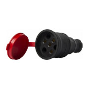Силовая розетка переносная каучуковая E.NEXT (Mutlusan) e.socket.rubber.031.25 3P+PE 25А мини-фото