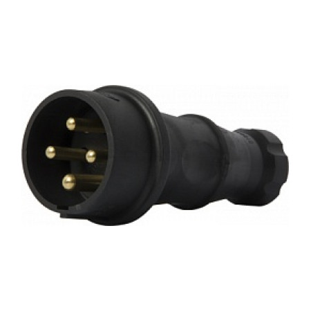 Силова вилка переносна каучукова E.NEXT (Mutlusan) e.plug.rubber.070.32 3P+PE 32А (s9100032) фото
