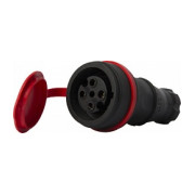Силовая розетка переносная каучуковая E.NEXT (Mutlusan) e.socket.rubber.061.16 3P+PE 16А мини-фото