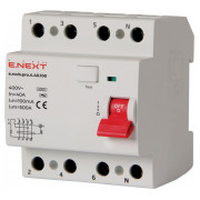 Выключатель дифференциального тока E.NEXT e.rccb.pro.4.40.100 4p 40А 100мА мини-фото