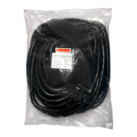 Спиральная обвязка E.NEXT e.spiral.stand.8.black 6-60 мм (упаковка 10 м) черная (s2038012) фото