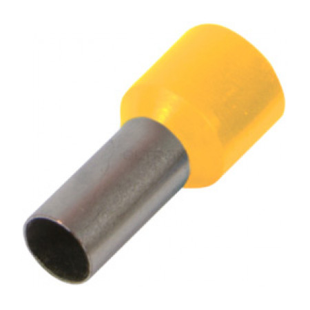 Изолированный наконечник втулочный E.NEXT e.terminal.stand.е0508.yellow 0,5 мм² желтый штырь 8 мм (упаковка 100 шт.) (s036005) фото