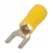 Ізольований наконечник вилковий E.NEXT e.terminal.stand.sv.1,25.3,2.yellow 0.5-1.5 мм² жовтий (упаковка 100 шт.) міні-фото