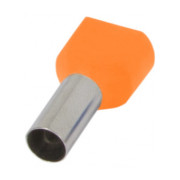 Ізольований наконечник E.NEXT e.terminal.stand.te.2.0.75.orange (TE7508 orange) 2x0,75 мм² помаранчевий (упаковка 100 шт.) міні-фото