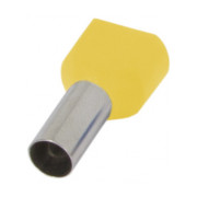 Ізольований наконечник E.NEXT e.terminal.stand.te.2.1.5.yellow (TE1508 yellow) 2x1,5 мм² жовтий (упаковка 100 шт.) міні-фото