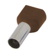 Ізольований наконечник E.NEXT e.terminal.stand.te.2.10.brown (TE10-14 brown) 2x10 мм² коричневий (упаковка 100 шт.) міні-фото
