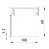 Короб пластиковый E.NEXT e.trunking.stand.100.60 100×60 мм (2 м) изображение 2 (габаритные размеры)