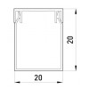 Короб пластиковый перфорированный E.NEXT e.trunking.perf.stand.20.20 20×20 мм (2 м) изображение 2 (габаритные размеры)