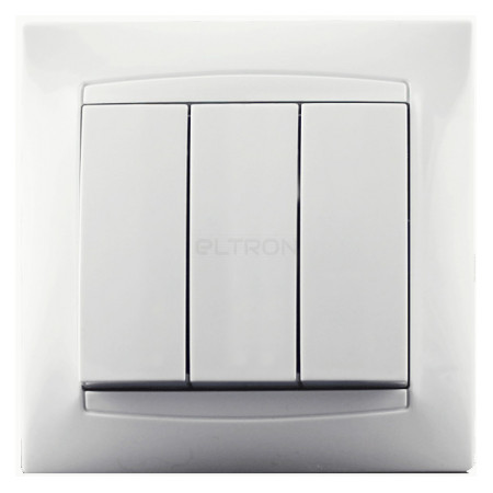 Выключатель Erste Electric Prestige трехклавишный белый (9206-03,W) фото