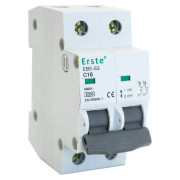 Автоматичний вимикач Erste Electric EB5-63 2P 16А тип C 6кА міні-фото