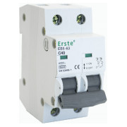 Автоматичний вимикач Erste Electric EB5-63 2P 40А тип C 6кА міні-фото