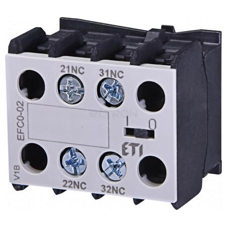 Блок-контакт ETI EFC0-02 (2НЗ) для мініатюрних контакторів CEC (4641522) фото