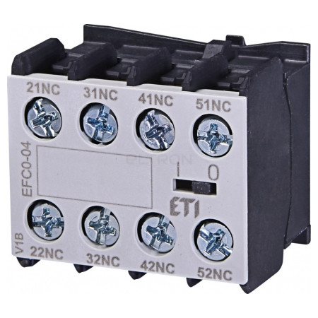 Блок-контакт ETI EFC0-04 (4НЗ) для миниатюрных контакторов CEC (4641525) фото