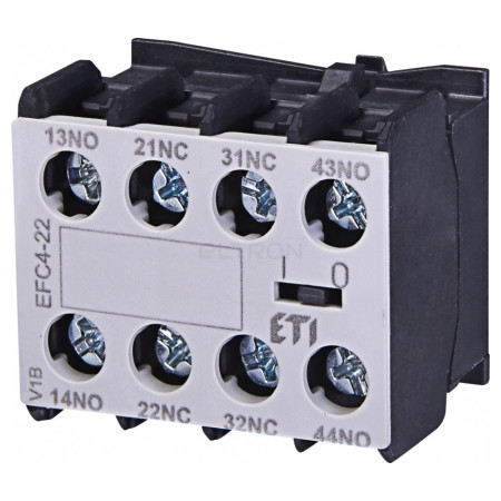 Блок-контакт ETI EFC4-22 (2НВ+2НЗ) для мініатюрних контакторів CEC (4641544) фото