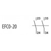 Блок-контакт ETI EFC0-20 (2НВ) для мініатюрних контакторів CEC зображення 2 (схема)