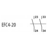 Блок-контакт ETI EFC4-20 (2НО) для миниатюрных контакторов CEC изображение 2 (схема)