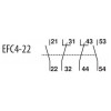 Блок-контакт ETI EFC4-22 (2НО+2НЗ) для миниатюрных контакторов CEC изображение 2 (схема)