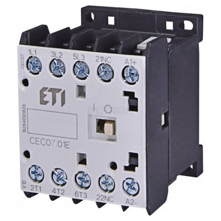 Контактор миниатюрный ETI CEC 07.01 24V DC (7A/AC3) (4641101) фото