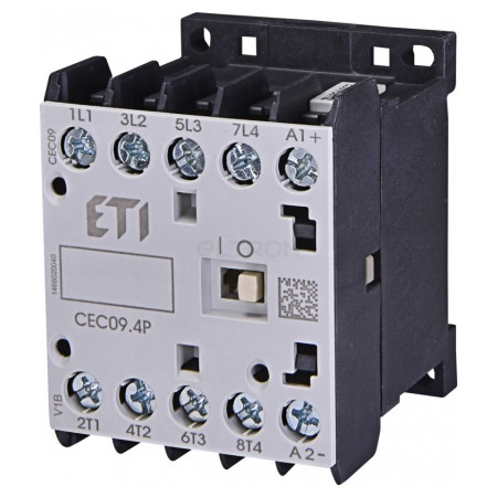 Контактор мініатюрний ETI CEC 09.4Р 24V DC (9A/AC3) 4р (4НВ контакти) (4641211) фото
