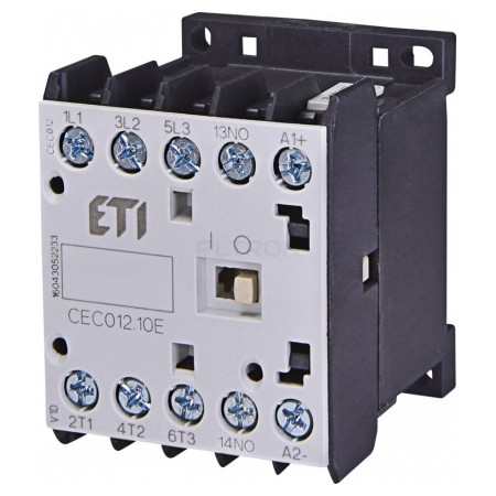 Контактор миниатюрный ETI CEC 12.10-400V AC (12A/AC3) (4641079) фото