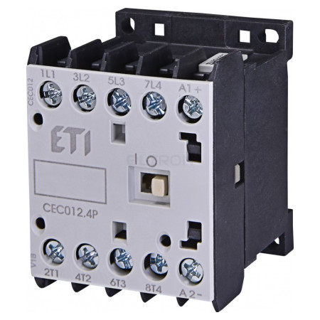 Контактор миниатюрный ETI CEC 12.4P 230V АС (12A/AC3) 4р (4НО контакта) (4641202) фото