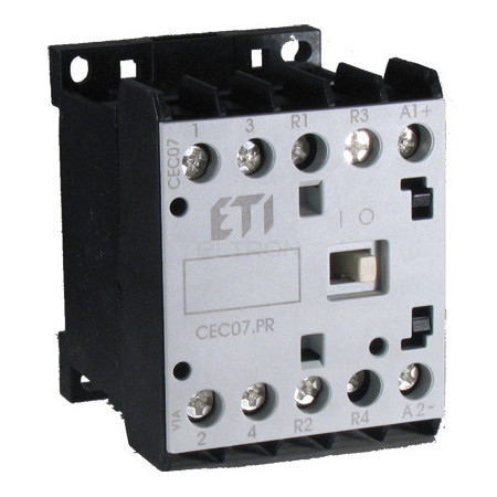 Контактор миниатюрный ETI CEC 07.PR 230V AC (7A/AC3) 4р (2НО+2НЗ контакта) (4641204) фото
