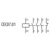 Контактор мініатюрний ETI CEC 07.01 110V AC (7A/AC3) зображення 3 (схема)