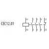 Контактор мініатюрний ETI CEC 12.01-110V AC (12A/AC3) зображення 3 (схема)