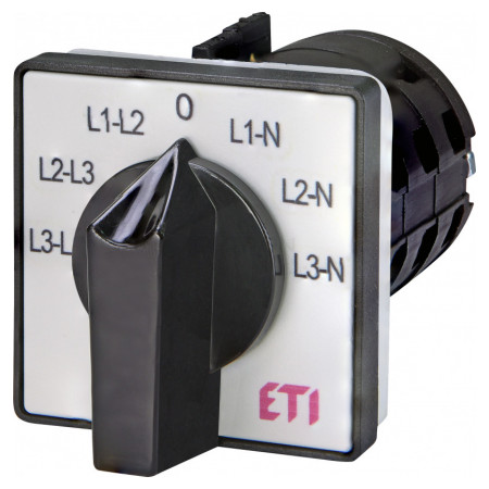 Кулачковий перемикач ETI CS 16 66 U для вимірювання фазної/лінійної напруги 16А (4773089) фото